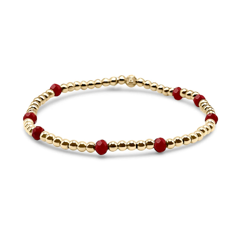 Bowood Lane Ruby Bracelet -Gold