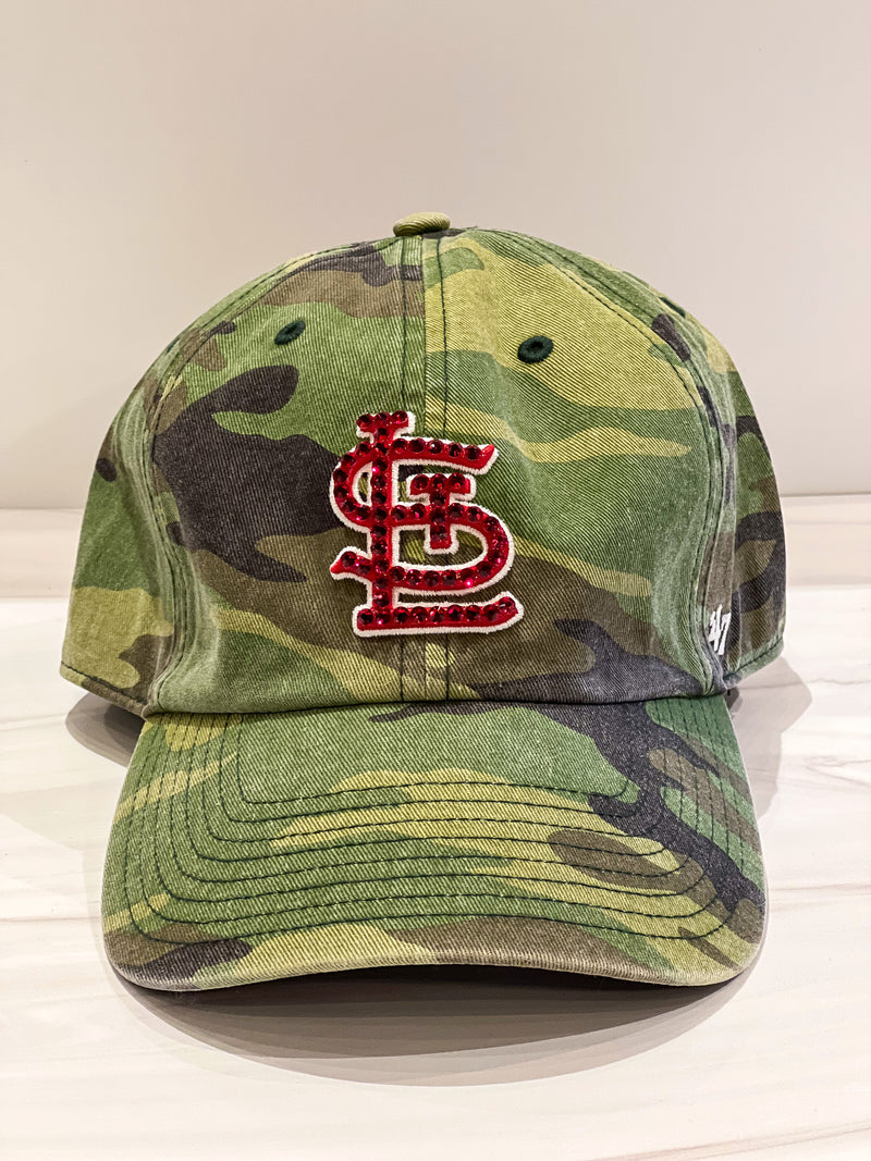 Classic Camo STL Bling Baseball Hat w/Red crystals – J.A. Whitney
