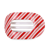 Candy Cane Crush Flat Round Large Hair Clip