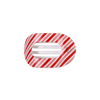 Candy Cane Crush Flat Round Small Hair Clip