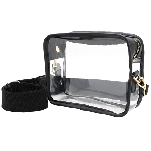 Black Camera Crossbody Clear Bag