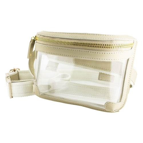 Tan Clear Belt Bag