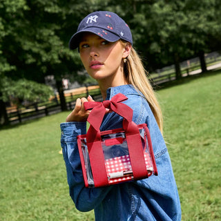 Varsity Red Bow Jelly Stadium Bag