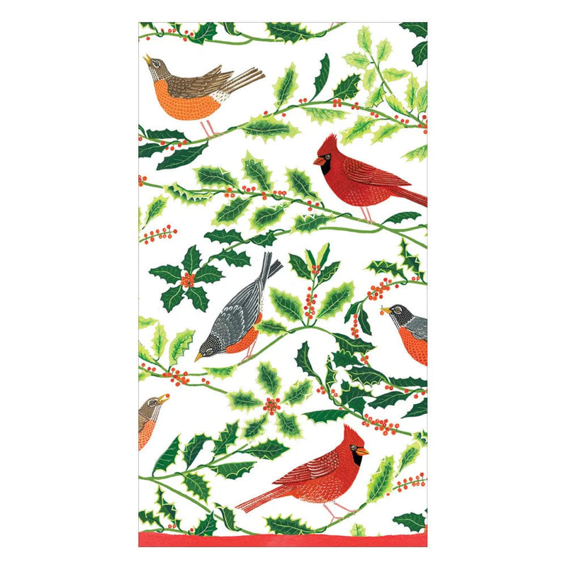 Songbirds & Holly Guest Towels