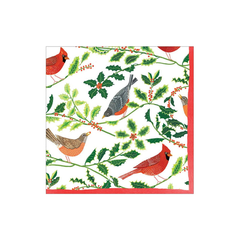 Songbirds & Holly Cocktail Napkins