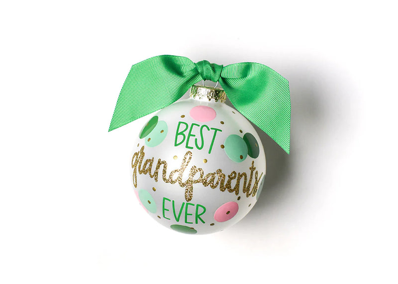 Best Grandparents Ever Glass Ornament - Personalization Included
