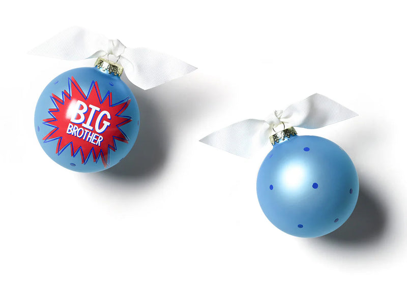 Big Brother Glass Ornament - Personalization Included