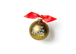 Our 1st Christmas Wedding Cake Glass Ornament - Personalization Included