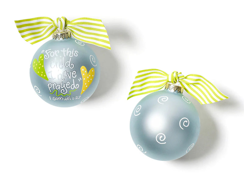 For this Child Blue Glass Ornament - Personalization Included