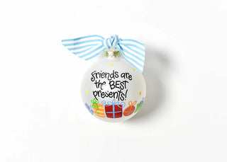 Friends Are the Best Presents Glass Ornament - Personalization Included