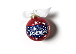 God Bless America Glass Ornament - Personalization Included