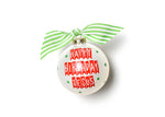 Happy Birthday Jesus Banner Glass Ornament - Personalization Included