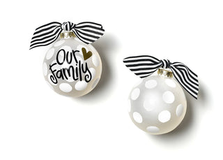 Our Family Glass Ornament - Personalization Included