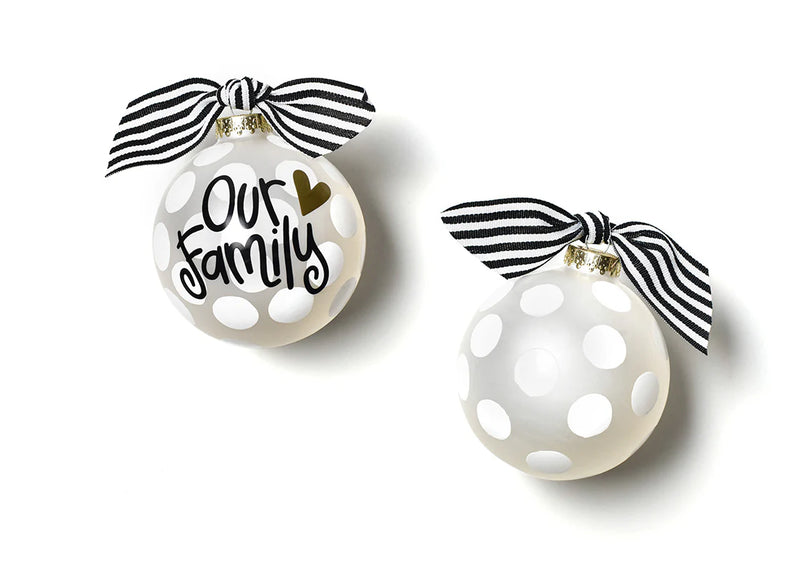 Our Family Glass Ornament - Personalization Included