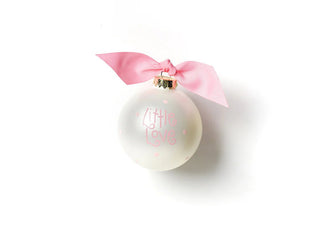 Little Love Pink Bow Glass Ornament - Personalization Included - J.A. Whitney