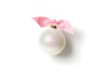 Little Love Pink Bow Glass Ornament - Personalization Included