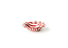 Red Stripe Ruffle Flare Small Bowl