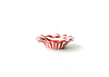 Red Stripe Ruffle Flare Small Bowl