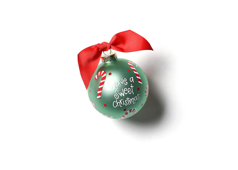 Have a Sweet Christmas Glass Ornament - (Personalization Included)