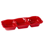 Rectangle Tray w/ Handles Perlette Red