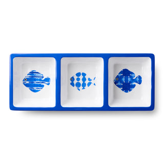 Fish Tales 3 Section Relish Tray - J.A. Whitney