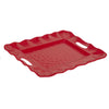 Rectangle Tray w/ Handles Perlette Red