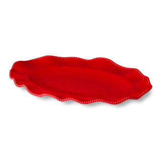 Oval Platter Red Perlette - J.A. Whitney
