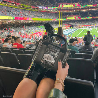 Black / Clear Jelly Stadium Bag - J.A. Whitney