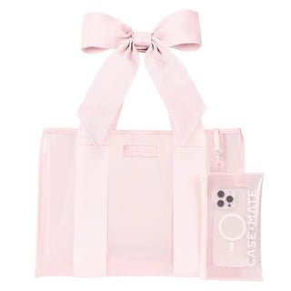 Ballet Pink Bow Jelly Tote w/ Phone Pouch - J.A. Whitney