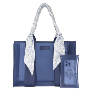 Something Navy Twilly Scarf Jelly Tote w/ Phone Pouch - J.A. Whitney