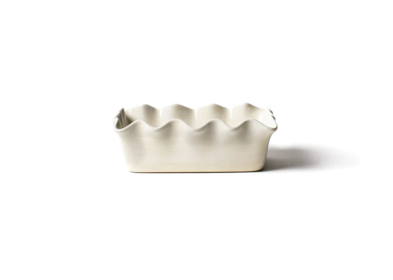 Ruffle Loaf Pan in Signature White