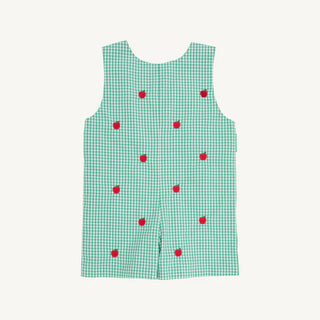 The Beaufort Bonnet Company - Critter Jack Keene Jon Jon - Green Plaid w/ Apples