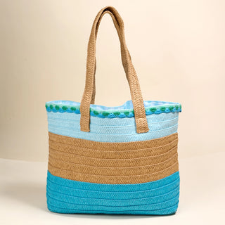 Coastal Breeze Straw & Sun Tote