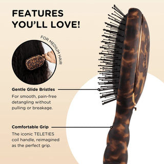 Detangler Brush for Medium Hair - Tortoise