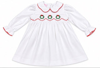 Petit Bebe Girl's Wreath White Knit Dress