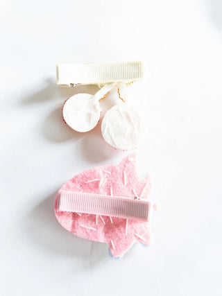 Beaded Cherry Strawberry Hair Clips - J.A. Whitney