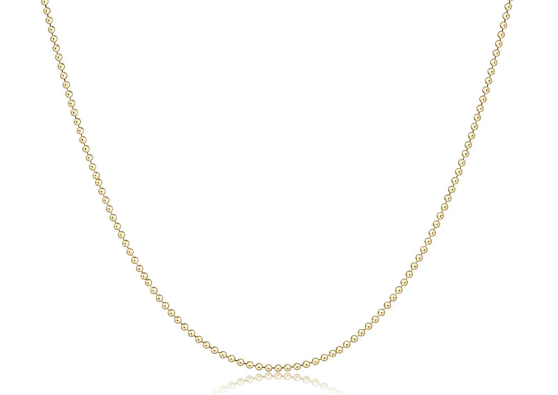 15" Choker Classic Beaded Chain - Gold