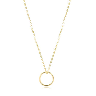 16" Necklace Gold - Halo Gold Charm - J.A. Whitney