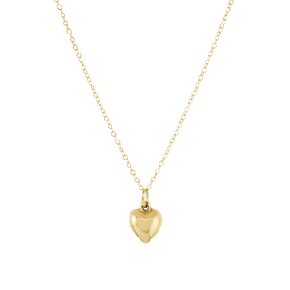 16" Necklace Gold - Love Plush Small Gold Charm - J.A. Whitney