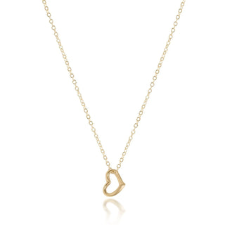 16" Necklace Gold - Love Small Gold Charm - J.A. Whitney