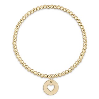 Classic Gold 3mm Bracelet - Love Gold Disc