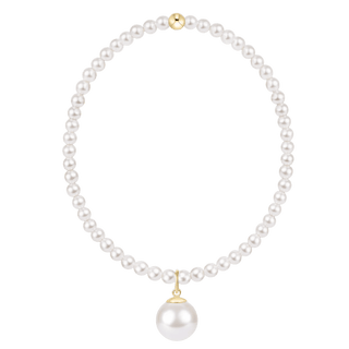 Classic Pearl 3MM Bracelet - Classic Pearl 10MM Charm - J.A. Whitney