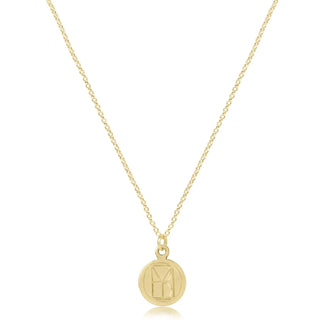 16" Necklace gold - be you. Small Gold Word Disc - J.A. Whitney