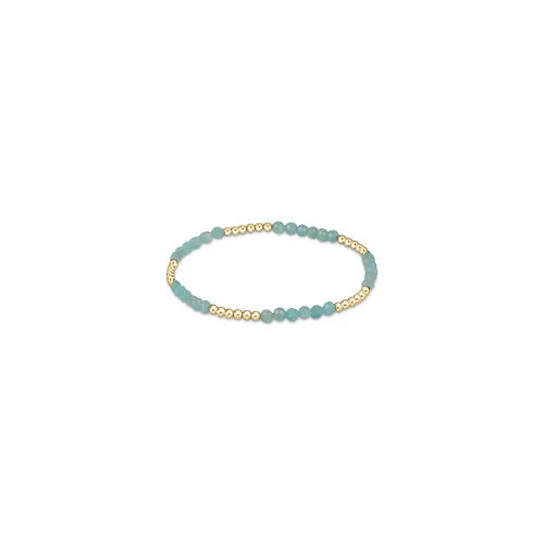Blissful Pattern 2.5mm Bead Bracelet - Amazonite