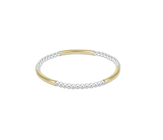 Bliss Bar Pattern Mixed Metal 3MM Bracelet - J.A. Whitney