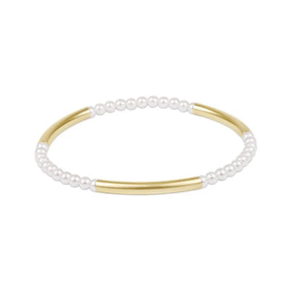 Bliss Bar Pattern Pearl 3MM Bracelet