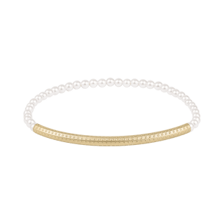 Bliss Bar Textured Pearl 3MM Bracelet - J.A. Whitney