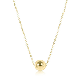 16" Necklace Gold - Classic Gold 8mm Bead - J.A. Whitney