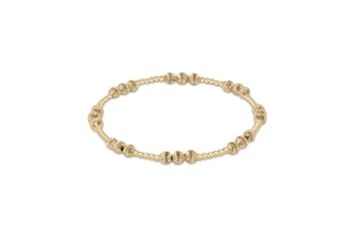 Dignity Joy Pattern 4mm Bead Bracelet - Gold