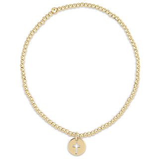egirl Classic Gold 2mm Bracelet - Blessed Small Gold Disc - J.A. Whitney